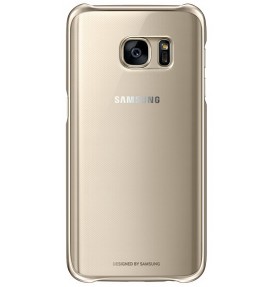 Husa Protective Cover Clear Samsung Galaxy S7, Gold